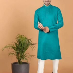 Diamond Kurta Cyan