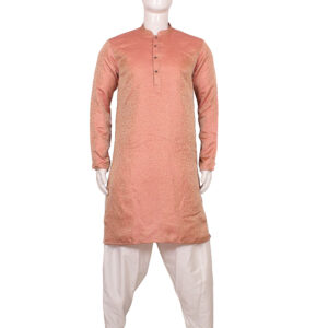 PEACH PINK SILK BASE ASTAR KURTA