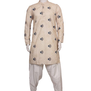 CREAM COLORED DIGITAL PRINTED KURTA