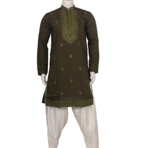 DARK MOSS GREEN ASTAR KURTA