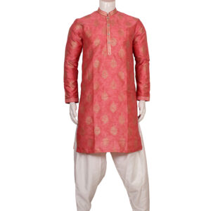 ROSE PINK SILK BASE ASTAR KURTA