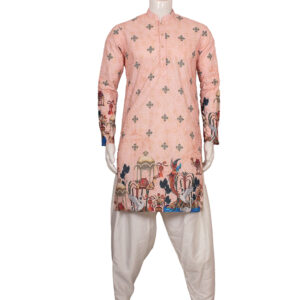 LIGHT PINK DIGITAL PRINTED KURTA